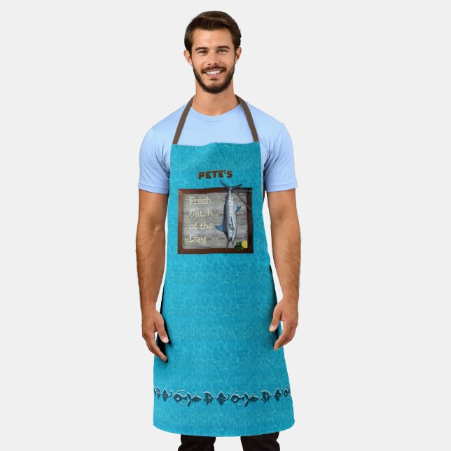 Tablier Fresh Catch of the Day avec votre nom (Porté)