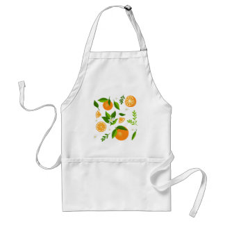 Tablier Fresh oranges with flowers and leaves