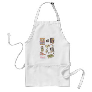 Tablier FRIENDS™   Icônes de dessin animé Graphique