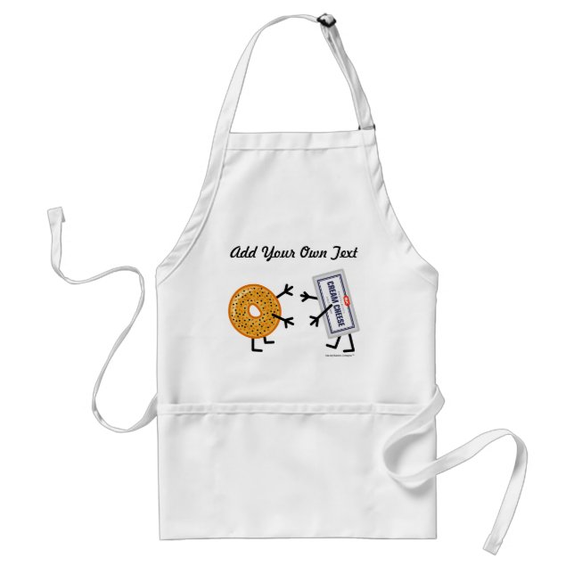 Tablier Fromage de bagel et fondu - personnalisable (Devant)