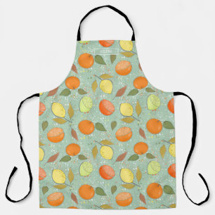 Tablier Fruit motif aux citrons, oranges