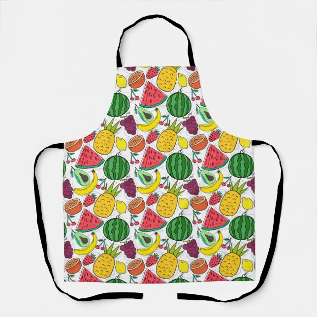 Tablier Fruit motif transparent | motif de surface de frui (Recto)