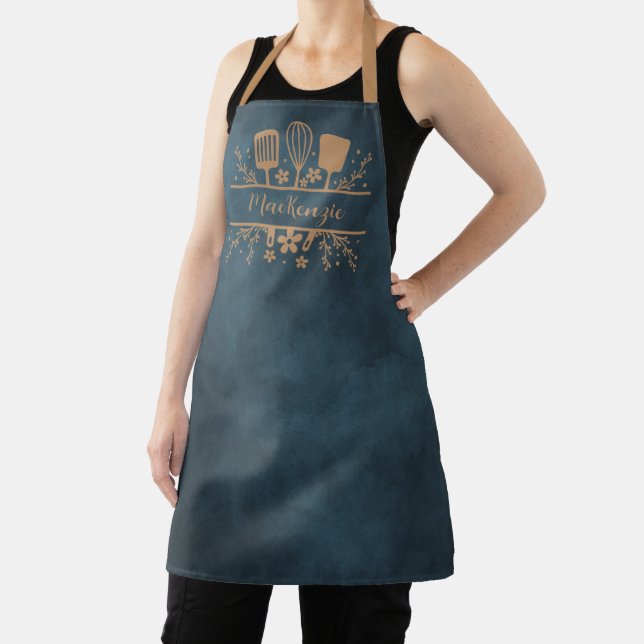 Tablier Fumée bleu de la marine russe avec Spatulas et Whi (Insitu)
