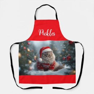 Tablier Fun British Shorthair Chat Noël personnalisé