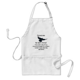 Tablier Fun Crows Bird Spirit Animal Humour Citation Totem
