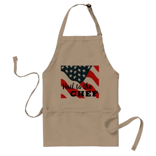 Tablier Fun Hail au Chef Cook Patriot Grilling Gift (Devant)
