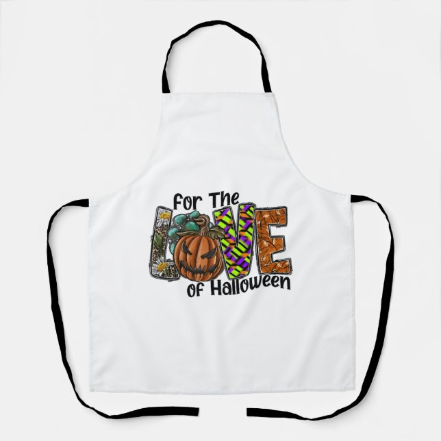 Tablier Fun Halloween Designs Hippie Halloween Rétro (Recto)