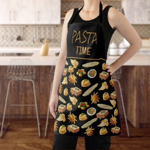 Tablier Fun Pasta Variety Motif Prêt à personnaliser