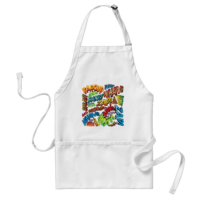 Tablier Fun Retro Comic Book pop Art Sounds (Devant)