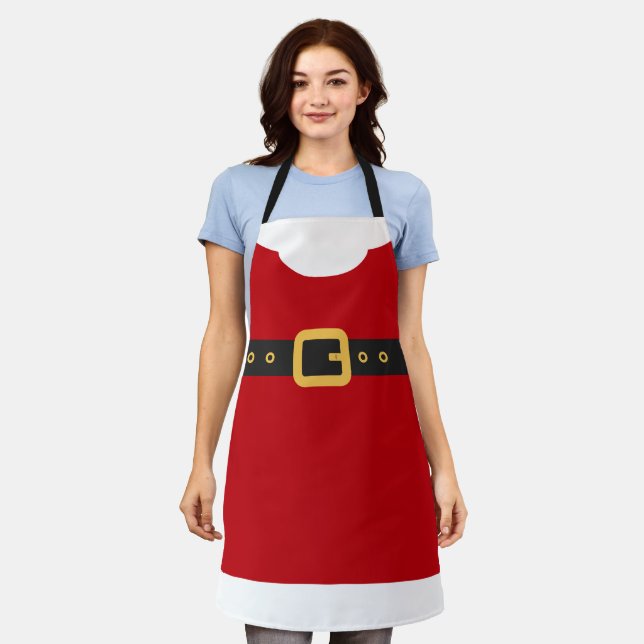 Tablier Fun Santa Claus costume rouge Noël vacances (Porté)