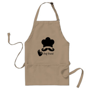 Tablier Funky Black Mustache Custom