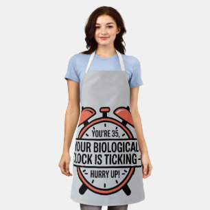 Tablier Funny 35th Birthday– Biological Clock Ticking