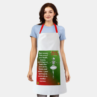 Tablier Funny Christmas Skeleton Wishes for woman 