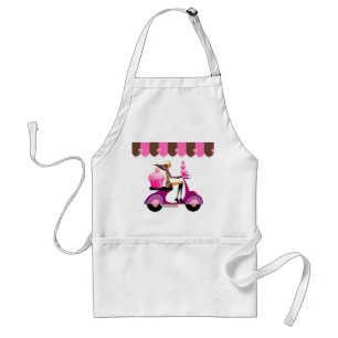 Tablier Funny Cupcake Scooter Girl Bakery Apron