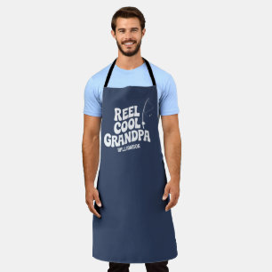 Tablier Funny Fishing Reel Cool grand-père Fête des pères 