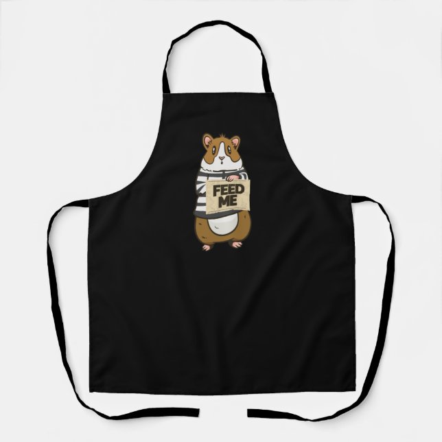 Tablier Funny Hamster Prison Outfit Feed Me Nourriture (Recto)