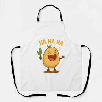 Tablier Funny Laughing Potato Apron