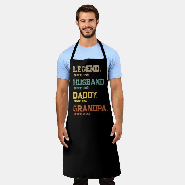 Tablier Funny Legend Mari Daddy Grand-père Cadeau personna (Porté)