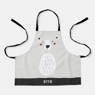 Tablier Funny mignon ours polaire personnalisé pour enfant