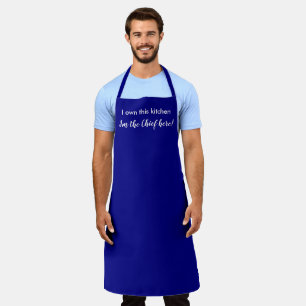 Tablier Funny Navy Blue Chef de cuisine