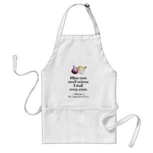 Tablier Funny Onion Shakespeare Quote Fun Hand-Illustrated
