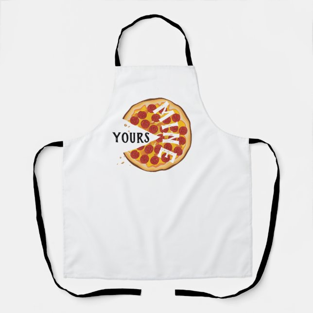 Tablier Funny pepperoni pizza mignonne foodie (Recto)