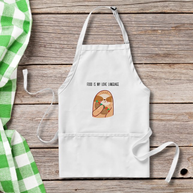 Tablier Funny Sloth Manger Burrito (Créateur téléchargé)