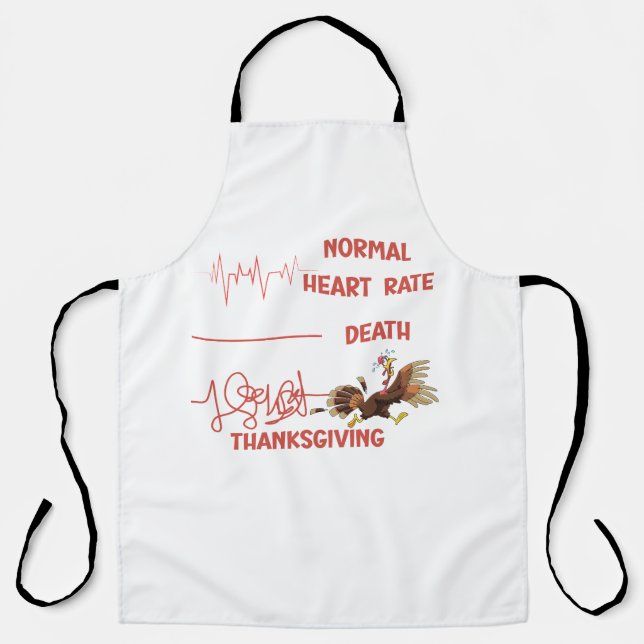 Tablier Funny Thanksgiving turkey text. (Recto)