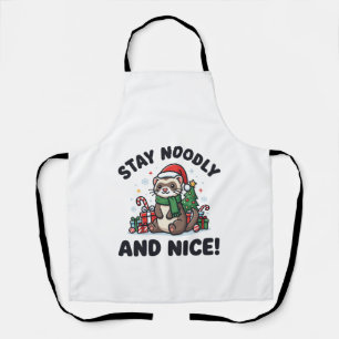 Tablier Furet drôle de Noël Restez Noodly et gentil