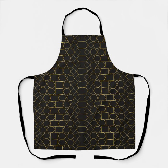 Tablier Galmourous Golden Geometric pattern (Recto)