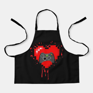Tablier Gamer Heart Valentines Jour Vidéos Jeux Garçons En