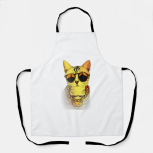 Tablier Gangster Street Chat Goldchain Kitty Rapper Avec S