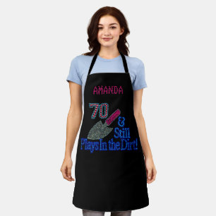 Tablier Gardening 70th B'day Personnalisé tout-en impressi