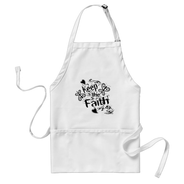 Tablier Garder la foi en noir / blanc Graffiti Apron (Devant)