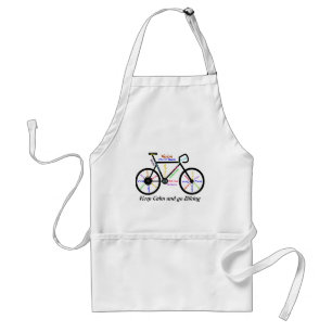 Tablier Gardez le calme et allez faire du vélo, avec des