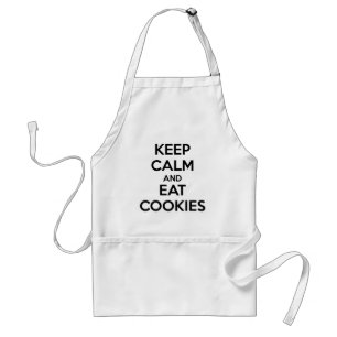 Tablier Gardez le calme et mangez des cookies à l'aire de 