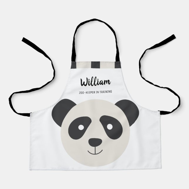 Tablier Gardien zoo Panda de la carte Mignonne BIG (Recto)