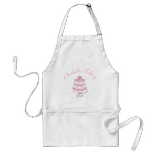 Tablier Gâteau de rose d'affaires de boulangerie