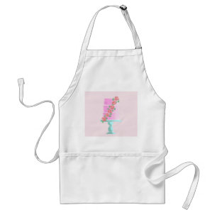 Tablier Gâteau rose à 3 étages