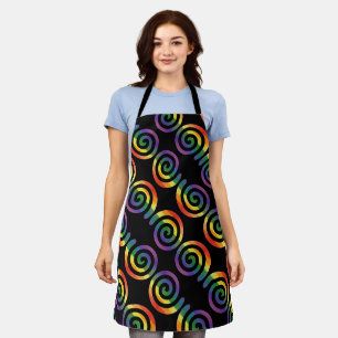 Tablier Gay LGBTQ Rainbow Love Motif d'aquarelle