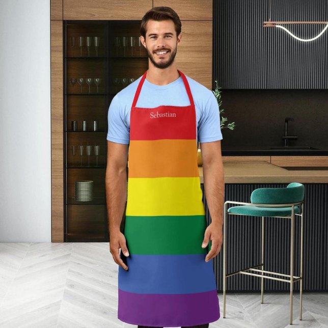 Tablier Gay pride LGBT Rainbow Personnalisé (Créateur téléchargé)