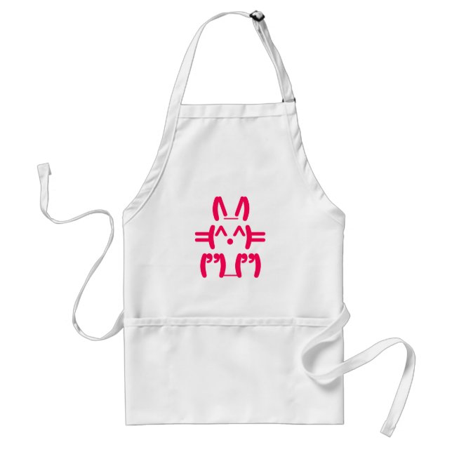 Tablier Geek mignon de lapin d'ASCII (Devant)