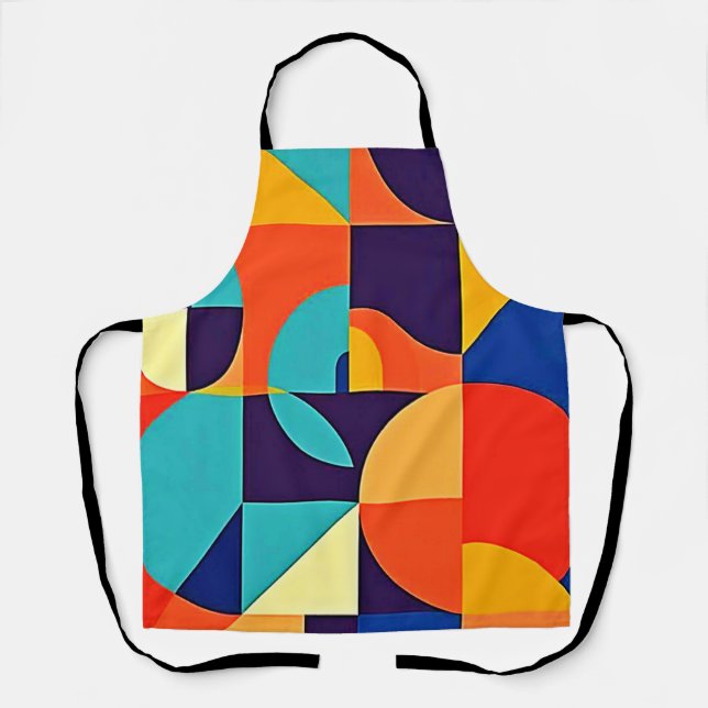 Tablier Géométrie moderne colorée (Recto)
