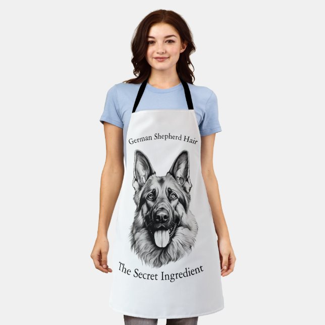 Tablier German Shepherd Hair the Secret Ingredient Apron (Porté)