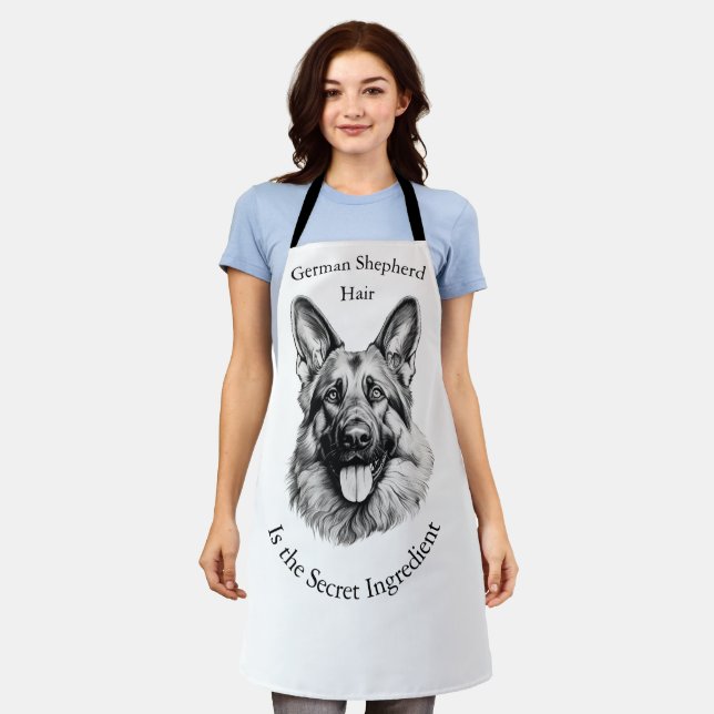 Tablier German Shepherd Hair the Secret Ingredient Apron (Porté)