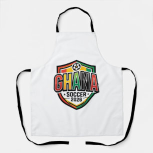 Tablier Ghana Football 2026 Football Gras Pays Typographie