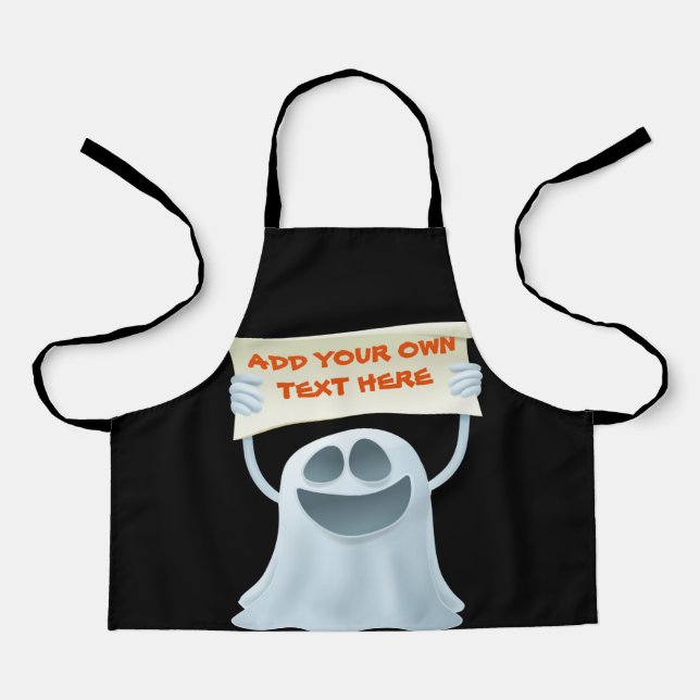 Tablier Ghost holding text  (Recto)
