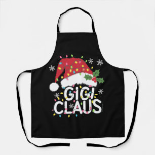 Tablier Gigi Claus Lumières de Noël Pyjama Famille Corresp
