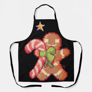 Tablier Gingerbread man, pixel art, pixel art