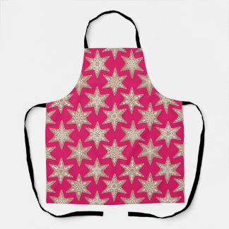 Tablier Gingerbread Stars Christmas (Festive Red)